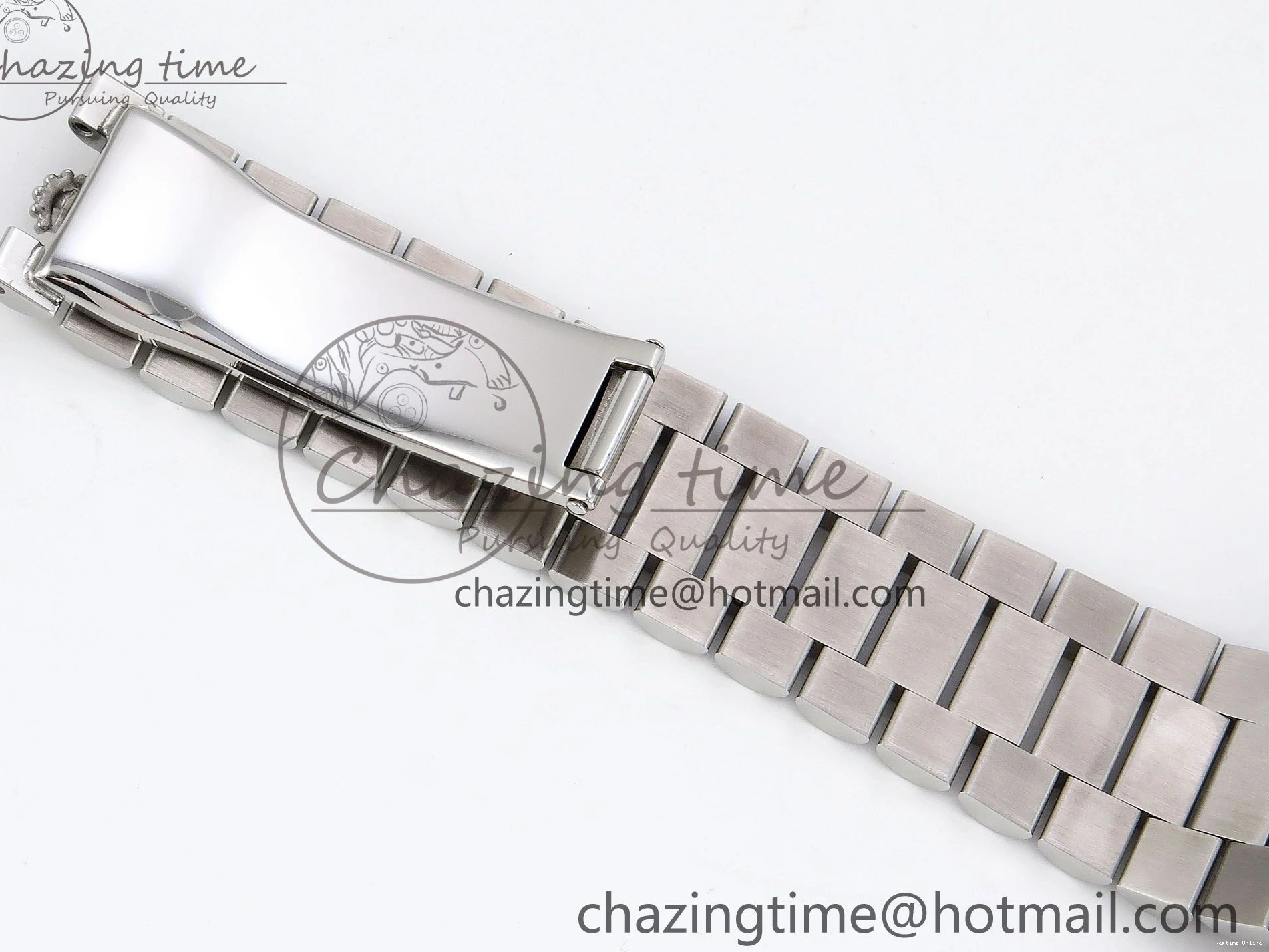 0516 FreshLook DayDate 40 SS JDF 904L Steel Gray Stick Dial on President Bracelet VR3255 V3 (Gain Weight) 1446